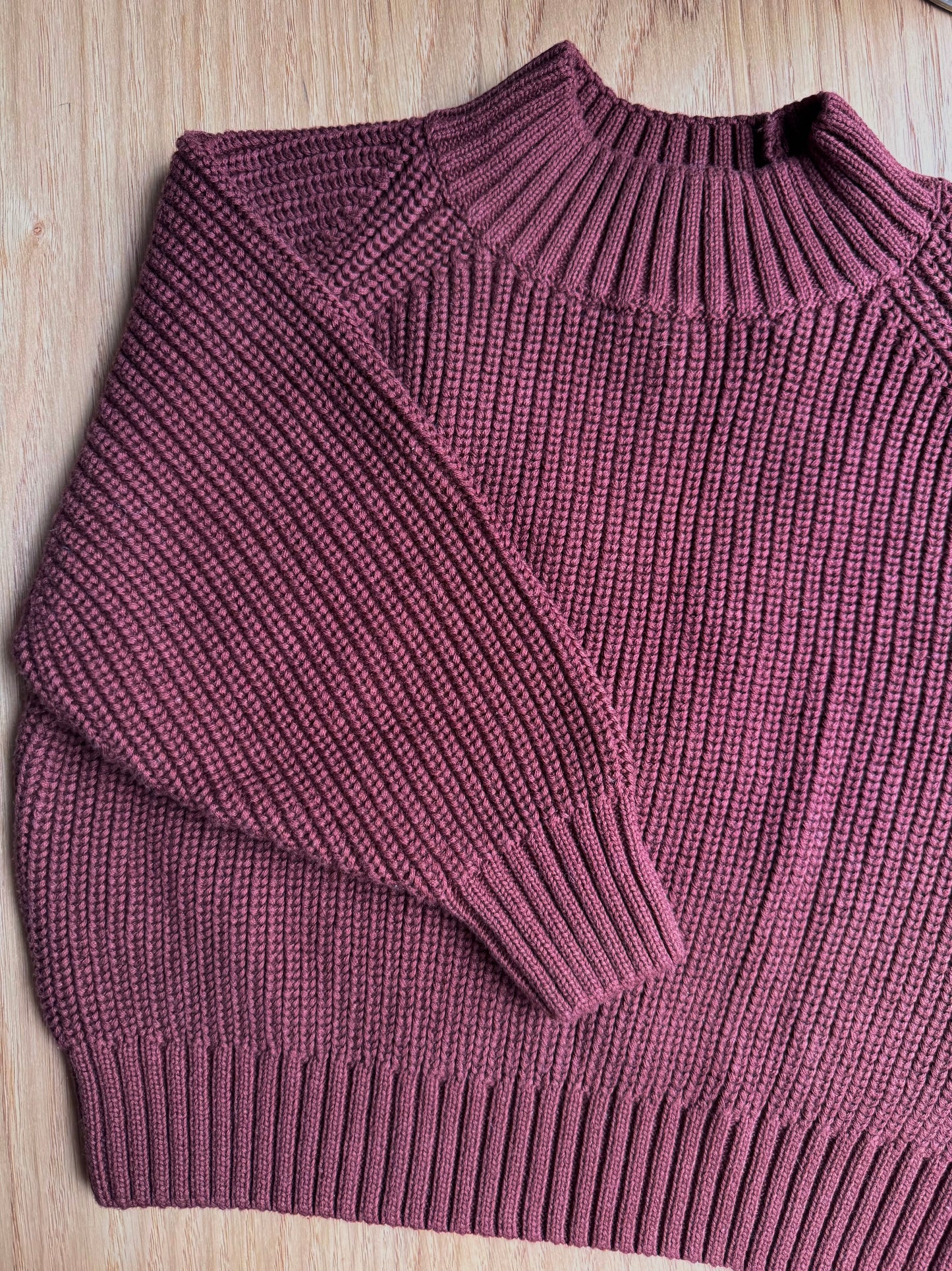 Brown Knit Cotton Jumper