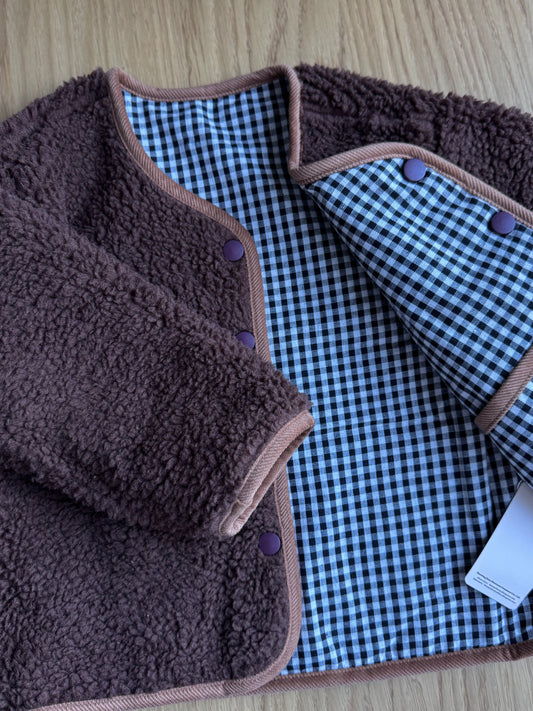 Reversible Sherpa/Gingham Jacket