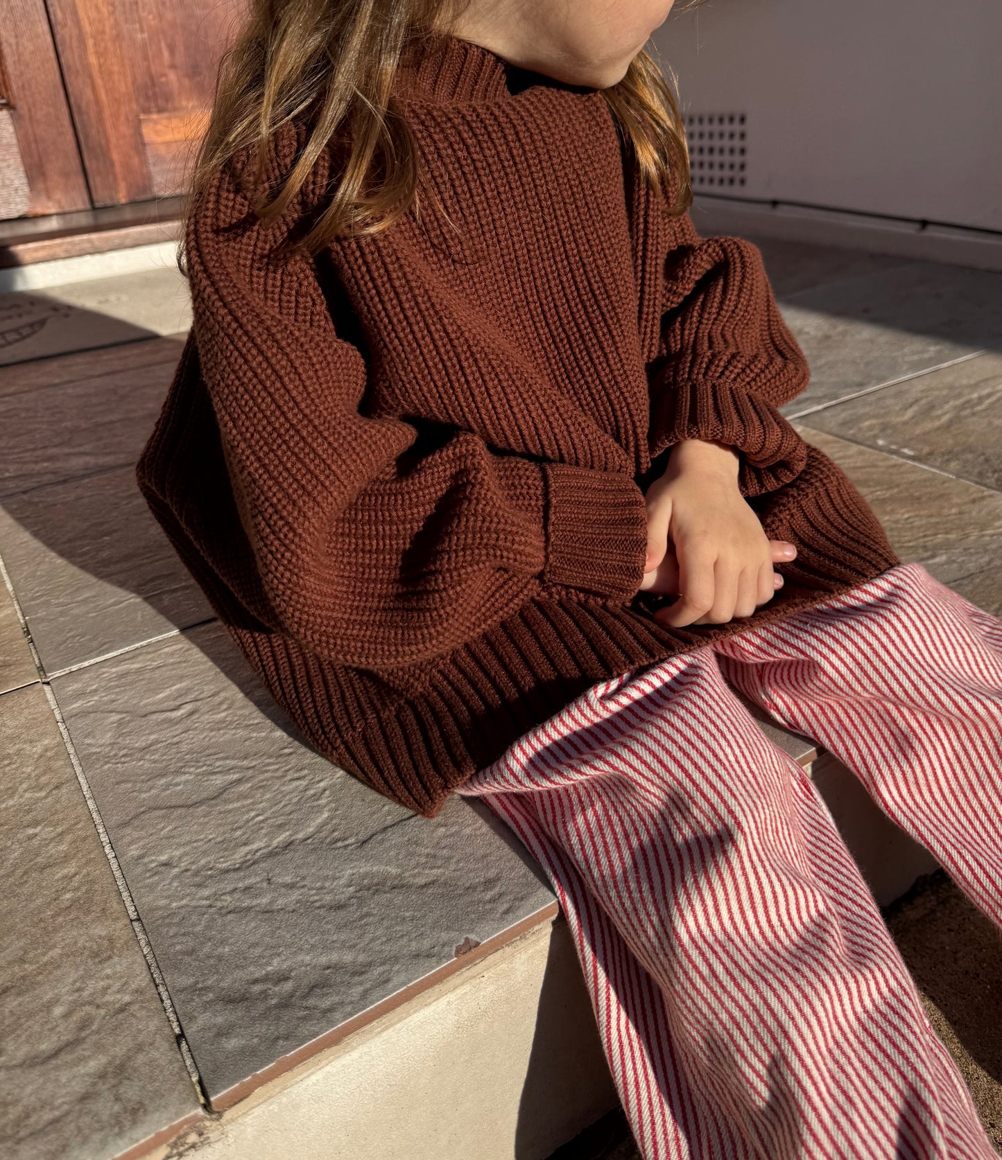 Brown Knit Cotton Jumper