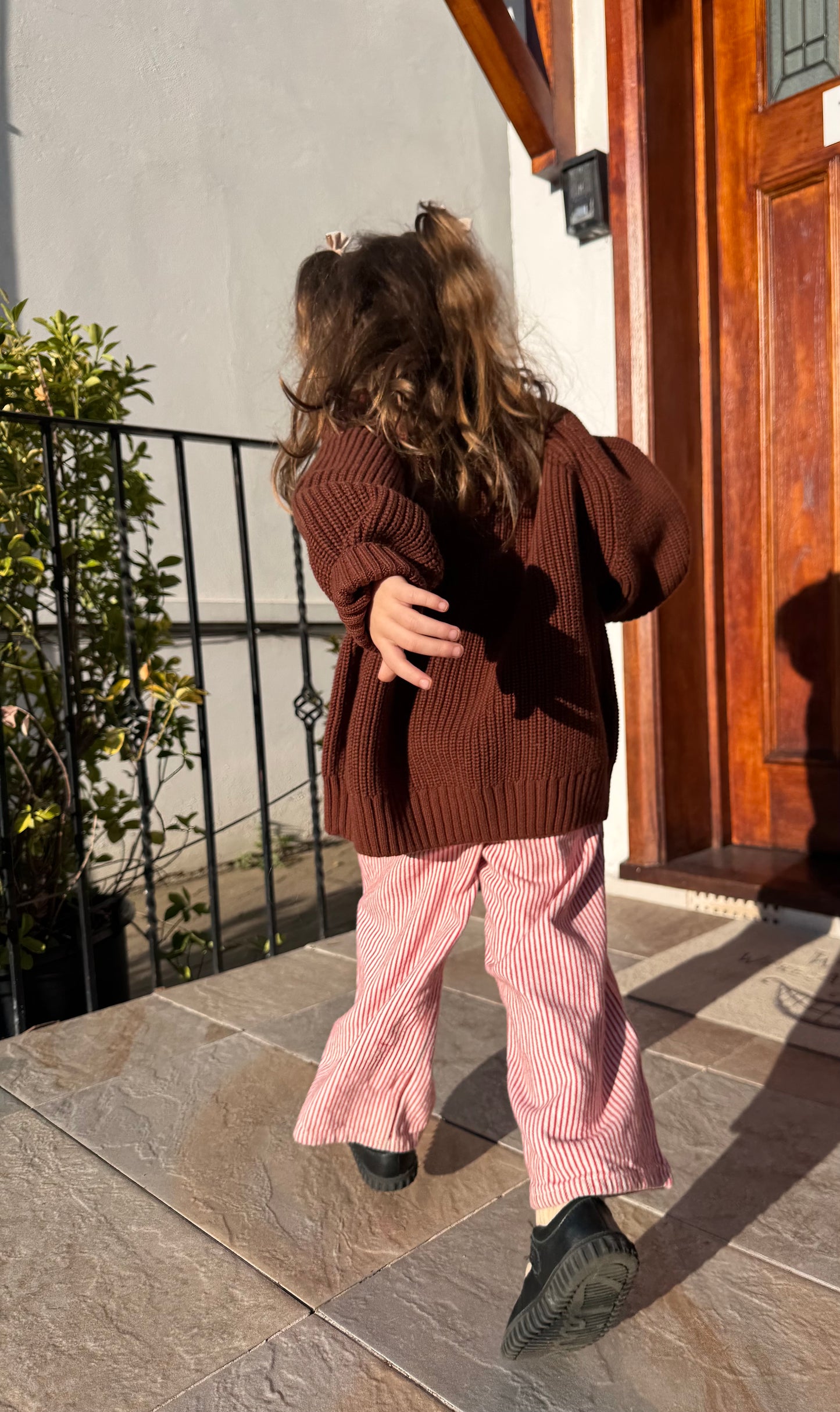 Brown Knit Cotton Jumper