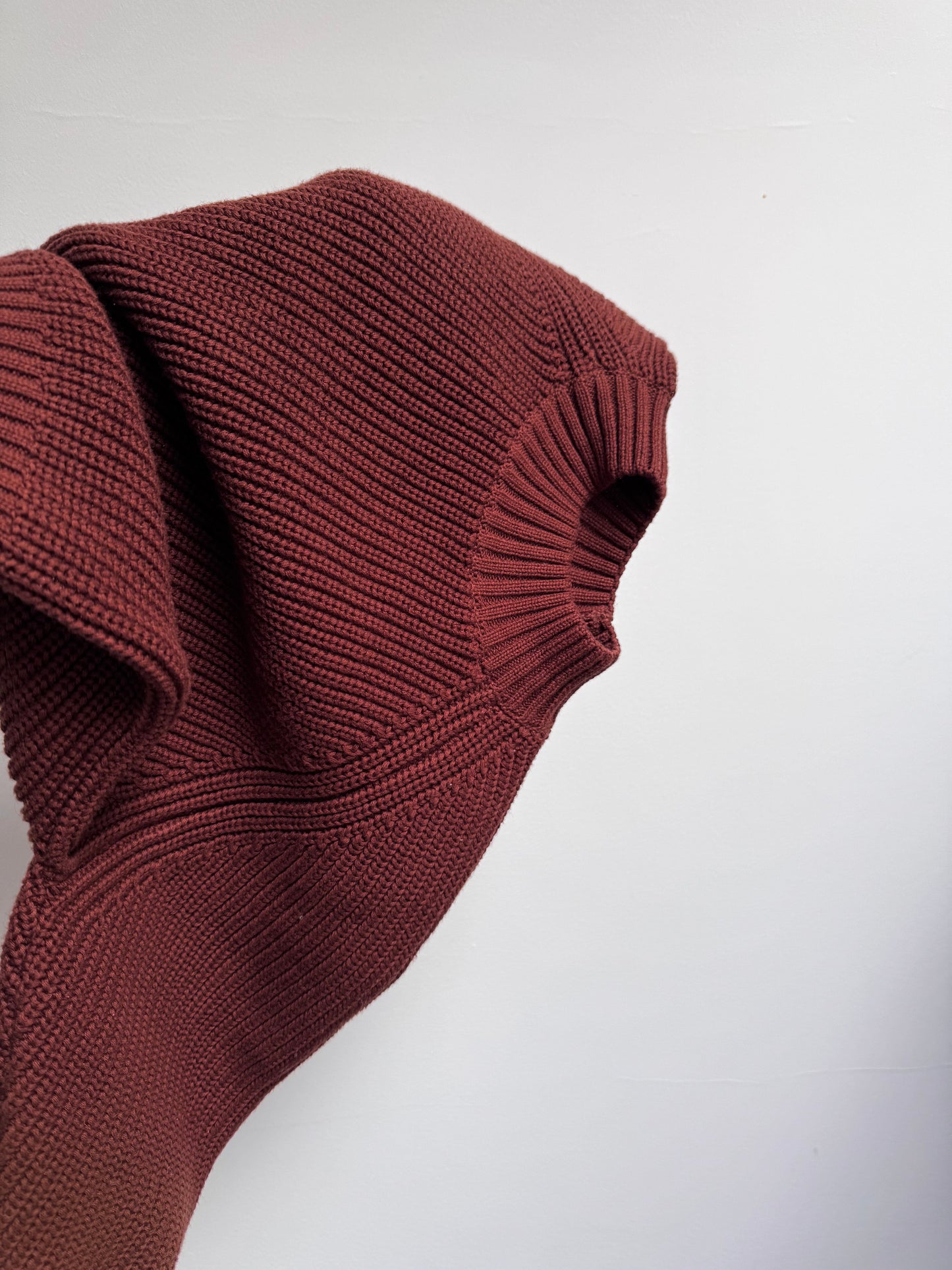 Brown Knit Cotton Jumper